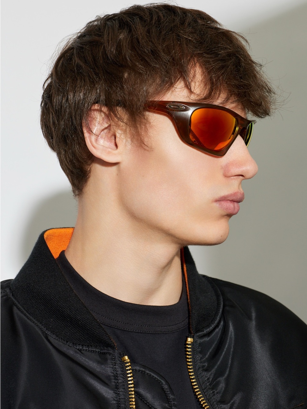 OAKLEY Kylian Mbappe Lateralis Amber Brown Wraparound Sunglasses 009431-1660